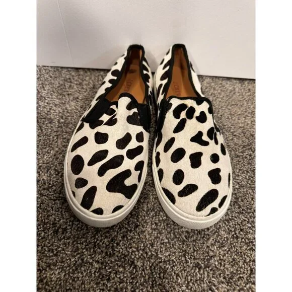 Jcrew Women’s Cow Calf Hair Slip On Sneaker Shoes Size 7 - Picture 2 of 5